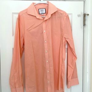 Charles Tyrwhitt Men’s 16/34 Peach Color Dress Shirt Stretch Non-Iron